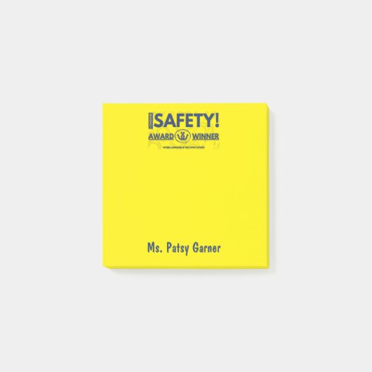 Safety Award Post-It Note (Voorkant)