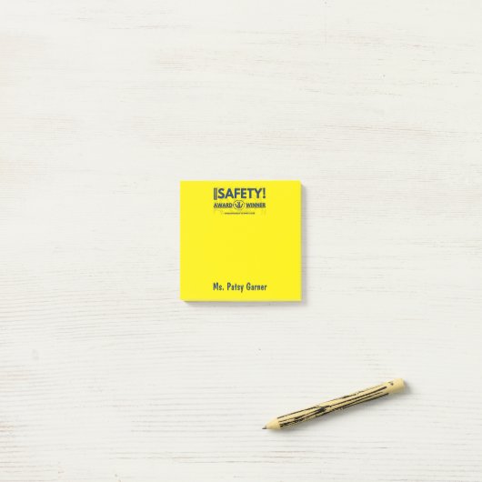 Safety Award Post-It Note (Op bureau)