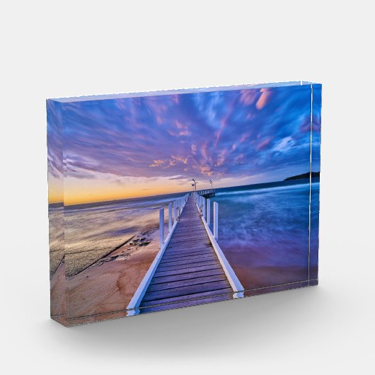 Safety Beach Jetty Sunset Fotoblokken (Links)