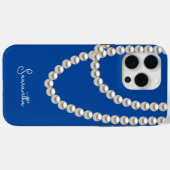 Safety Blue Pearl ketting Case-Mate iPhone Case (Achterkant (horizontaal))