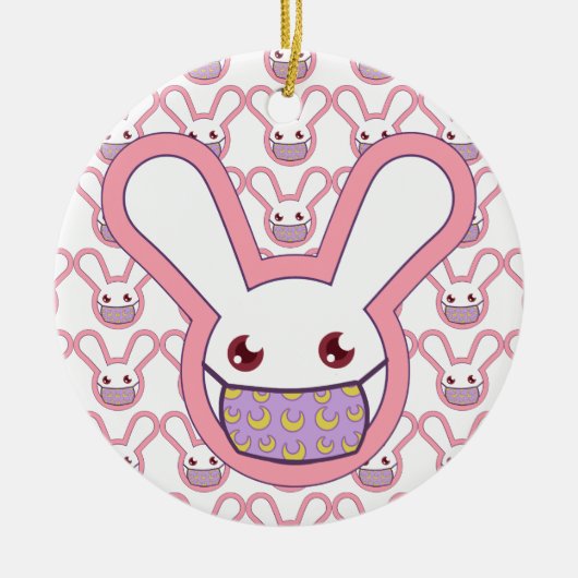 Safety Bunny Keramisch Ornament (Voorkant)