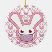 Safety Bunny Keramisch Ornament (Achterkant)