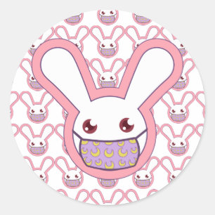 Safety Bunny Ronde Sticker