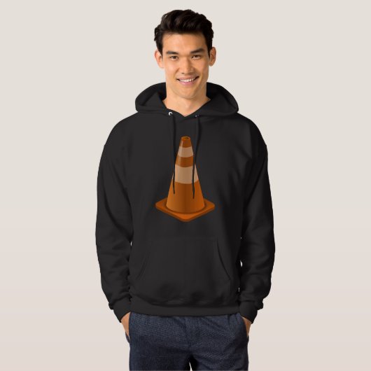 Safety Cone Construction Worker Traffic Cone Costu Hoodie (Voorkant volledig)