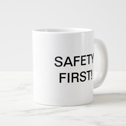 Safety Dan "Safety First" koffiebeker Grote Koffiekop (Voorkant rechts)