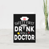 Safety Eerst Drink wijn met een dokter op St Pat Kaart (Voorkant)