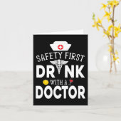 Safety Eerst Drink wijn met een dokter op St Pat Kaart (Gele Bloem)