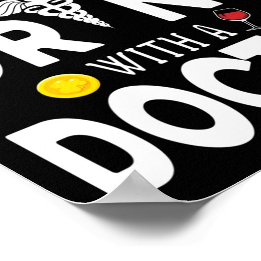 Safety Eerst Drink wijn met een dokter op St Pat Poster (Hoek)