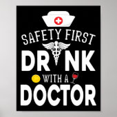Safety Eerst Drink wijn met een dokter op St Pat Poster (Voorkant)