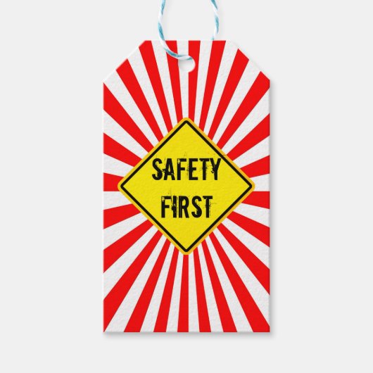 safety first cadeaulabel (Voorkant)