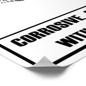 Safety First Humor-Corrosive Poster (Hoek)