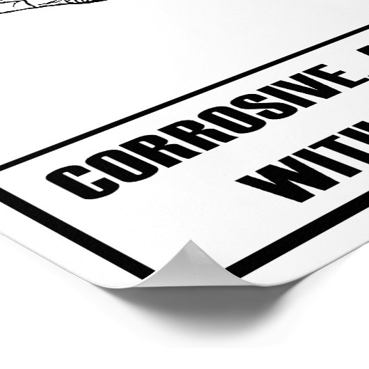 Safety First Humor-Corrosive Poster (Hoek)