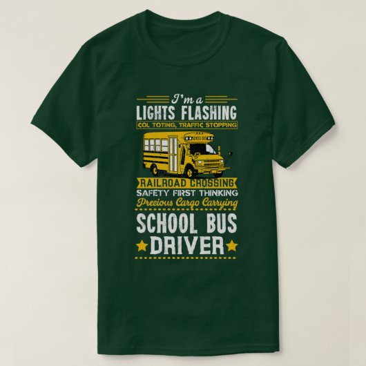 Safety First Thinking School Bus Driver T-shirt (Design voorkant)