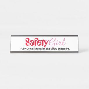 Safety Girl Funny Womens Health & Safety Officer Bureau Naambordje