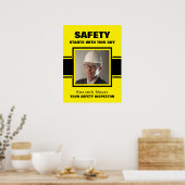 Safety Inspector Yellow & Black Workplace foto Poster (Keuken)