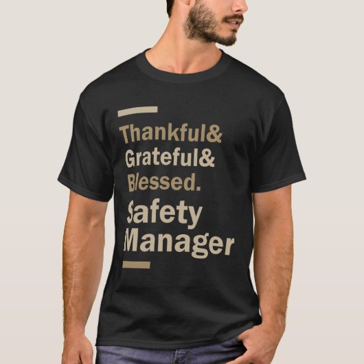 Safety Manager Cadeau Funny Job Title Professional T-shirt (Voorkant)