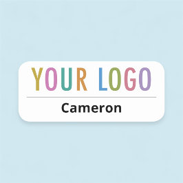 Safety Pin Name Tag met Company Logo Professional