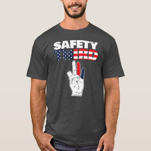Safety Third Funny Missing Finger Safety Third T-shirt (Voorkant)
