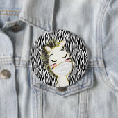 Safety Zebra Animal Child Coronavirus Ronde Button 4,0 Cm (In situ)