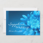 Saffier 45e blauwe huwelijksfeest uitnodiging (Voorkant)
