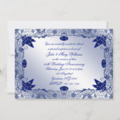 Saffier 45e huwelijksverjaardag 5x7 uitnodiging (Achterkant)