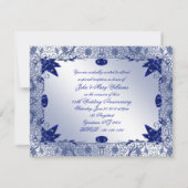 Saffier 45ste huwelijksjubileum 4.25x5.5 uitnodigi kaart (Achterkant)