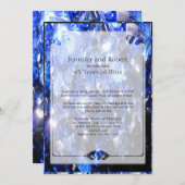 Saffier 45ste huwelijksjubileum uitnodiging (Voorkant / Achterkant)