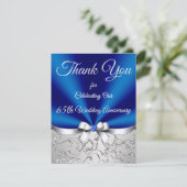 Saffier 65e huwelijksverjaardag Dankjewelkaarten Kaart (Staand voorkant)