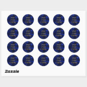Saffier Blau Nepgoud Pop Bruis Klink Ronde Sticker (Vel)