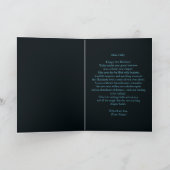 Saffier blauw en zwart 21ste verjaardag kaart (Binnen)