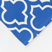 Saffier Blauw Zwart Marokkaans #6 LG Chevron 1INQR Fleece Deken (Hoek)