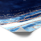 Saffier Blauwe Agate Geode 'In Loving Memory' Teke Poster (Hoek)