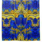 Saffier Blauwe Avatar Serpentine Douchegordijn (Voorkant)