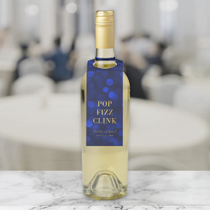 Saffier Blauwe Bokeh Nep Goud Popsuiker Klink Flessenhanger