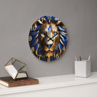 saffier blauwe en gouden leeuw,