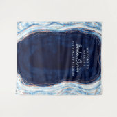 Saffier Blauwe Geode Shower Foto Prop Achtergrond Wandkleed (Voorkant (horizontaal))