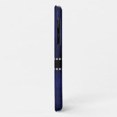 Saffier Blauwe Gouden Engelenvleugels met Diamante Case-Mate iPhone Case (Achterkant/links)