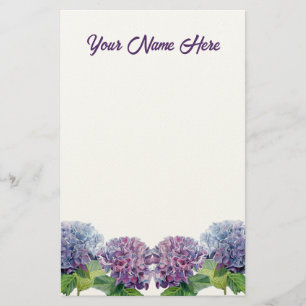 Saffier Blauwe Hortensia's Briefpapier