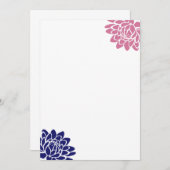Saffier blauwe lotusbloem lege uitnodiging (Voorkant / Achterkant)