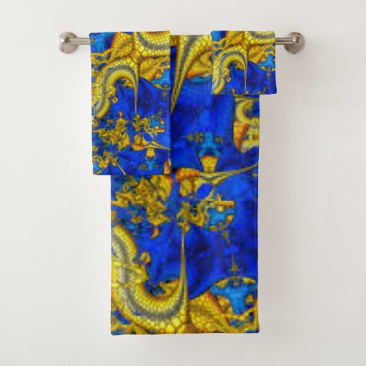 Saffier Blauwe Serpentine Avatar Bad Handdoek (Insitu)