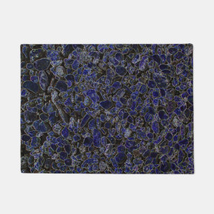 Saffier Blauwe Stenen met Glow Deurmat