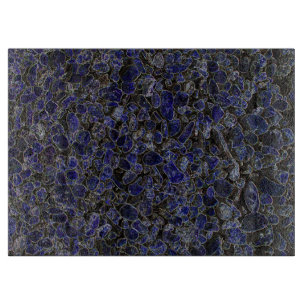 Saffier Blauwe Stenen met Glow Snijplank
