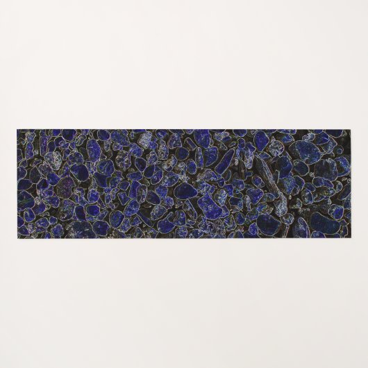 Saffier Blauwe Stenen met Glow Yogamat (Achterkant (horizontaal))