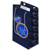 Saffier bruiloft Jubileum 45 jaar cadeau tas Klein Cadeauzakje (Voorkant Gekanteld)