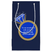 Saffier bruiloft Jubileum 45 jaar cadeau tas Klein Cadeauzakje (Voorkant)