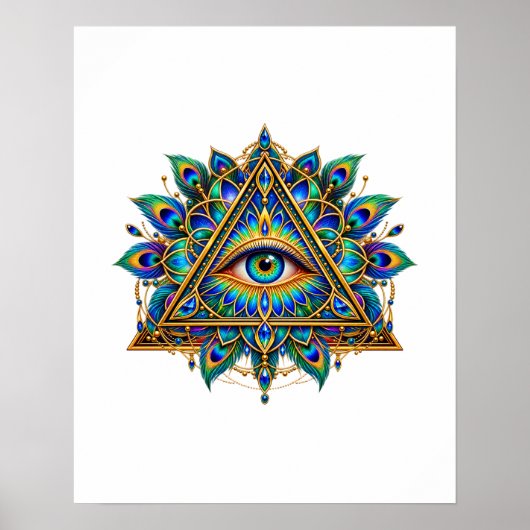 Saffier Chevron Eye Poster (Voorkant)