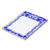 Saffier edelsteen gevoerd gepersonaliseerd notitieblok (Linkerzijde)