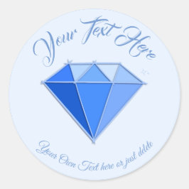 Saffier Edelsteen. Sieraden. 45 Bruiloft Jubileum Ronde Sticker