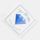 Saffier Edelsteen. Sieraden. 45 Bruiloft Jubileum Servet (Hoek)