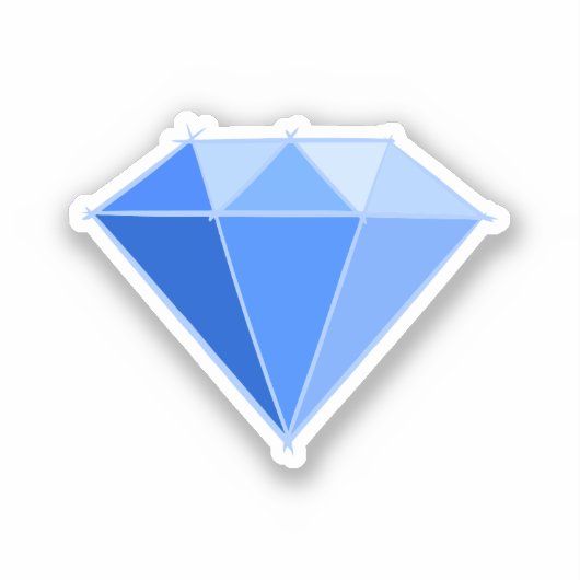 Saffier Edelsteen. Sieraden. 45 Bruiloft Jubileum Sticker (Voorkant)